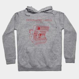 PHOTOGRAPHIC CAMERA red lineart version Hoodie